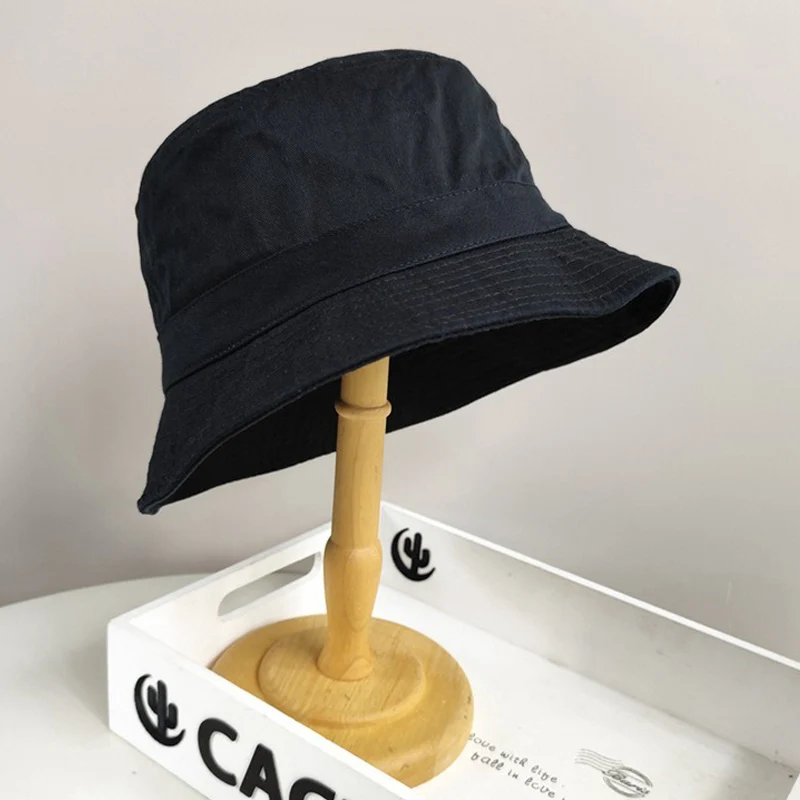 Big Head XXL 63cm Bucket Hat for Men Pure Cotton Panama Plus Size Hip Hop Fisherman Hat Korean Man Women 63cm Sun Hat