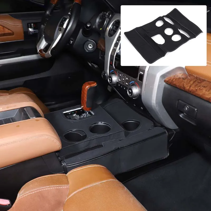 

For Toyota Tundra 2007-2021 Car Center Console Gear Shift Cover Wiht Storage Bag Protective Mat Car Accessories