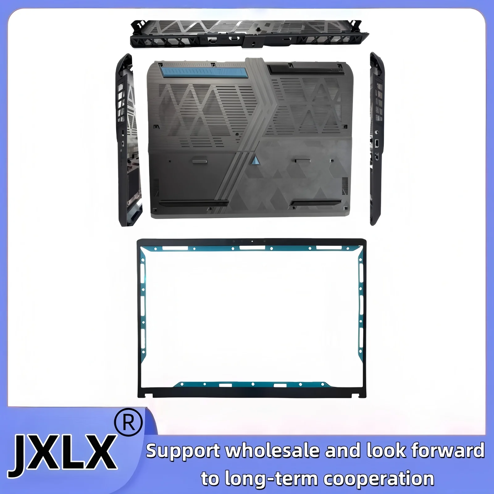 JXLX® New For MSI Vector 16 HX AI A2XW MS-15M3 Laptop LCD Front Bezel Cover/Bottom Base Cover Lower Case 3075M3B222
