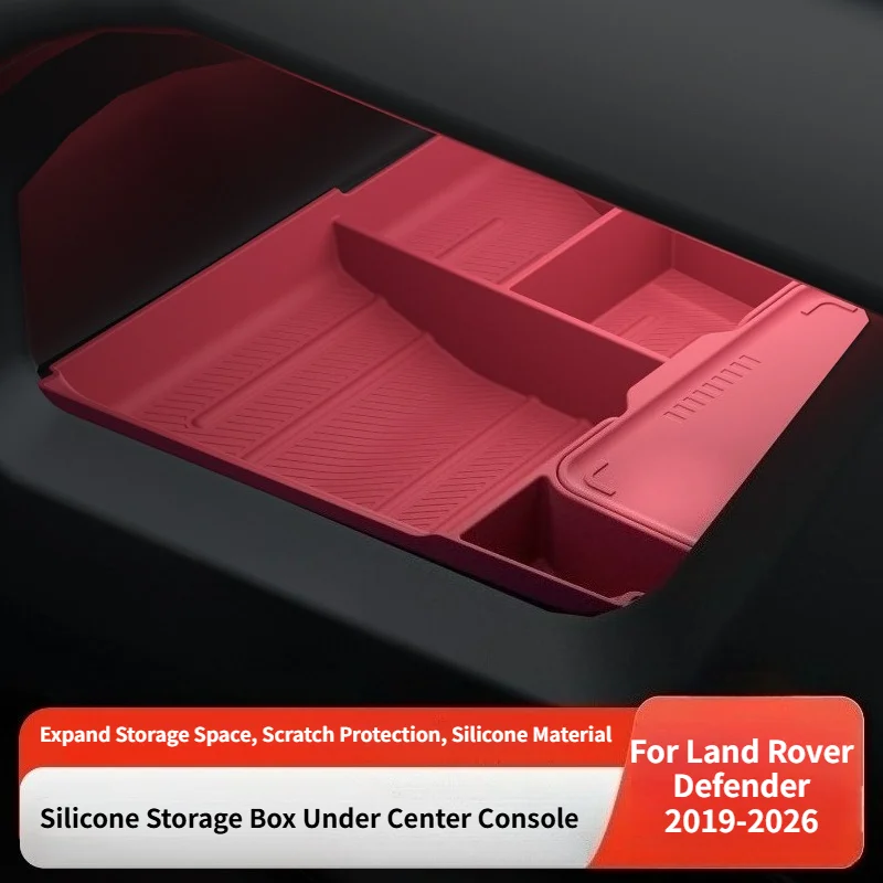 For Land Rover Defender 2019-2026 Center Console Mat Panel Silicone Pad Wireless Charging Car Interior Decoration Accessories