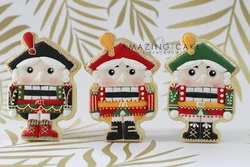 Cartoon Nutcracker Christmas Cookie Cutter Stamp Cake Decoration Tool DIY Biscuit Candy Jelly Baking Mould Pastry Baking Gadgets