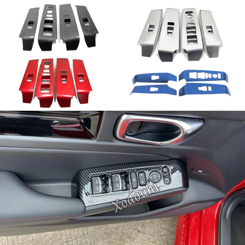 Car Interior Door Armrest Glass Button Window Switch Panel Cover Trim Auto Accessories For Honda Civic 11th Gen 2022 2023 2024