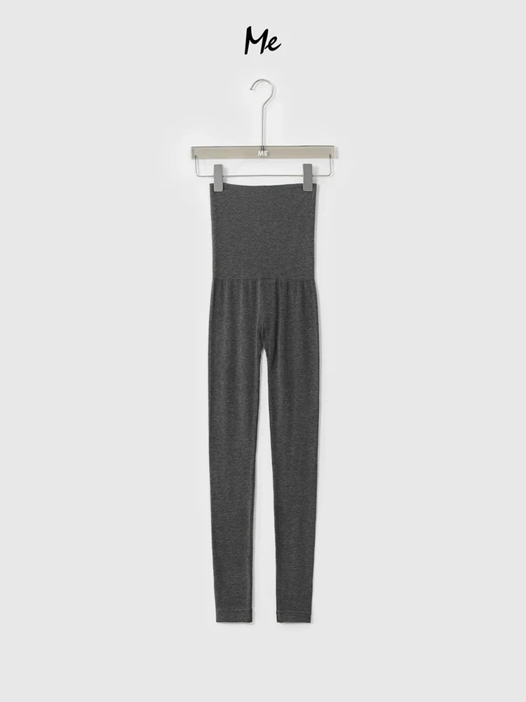 

High Waist High Elastic Silk And Wool Blend Crion Leggings ME MESA5 Warmth Regular Thin Autumn Season