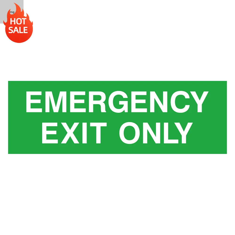 Emergency Exit Only Safety Warning PVC Car Sticker Self Adhesive Decal For SUV Window And Bumper Creative Decor