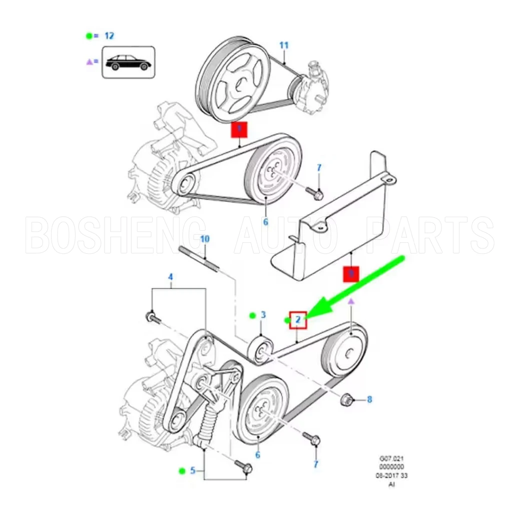 New V-Ribbed Belt for FORD RANGER (TKE) 2.2 TDCi 4x4 2011- OEM FB3Q-6C301-GA FB3Q6C301GA FB3Q 6C301 GA 7PK3143 AB39-6C301-GA view 4