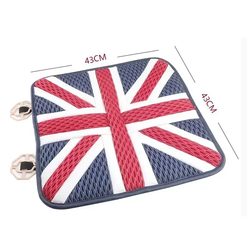 1pcs Union Jack PU Ice silk cushion Seat Cushion Covers Pad Car Styling For MINI Cooper JCW One  R55 R56 R58 R59 R60 R61 F54 F55