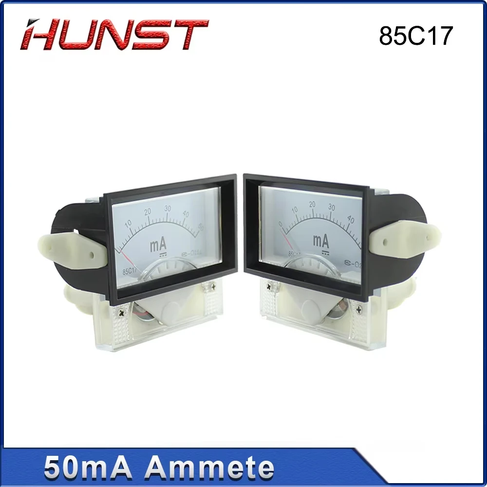 HUNST Laser Ammeter Model 85C17, DC 0-50mA, with Panel Display, Suitable for CO2 Laser Cutting and Engraving Machines.