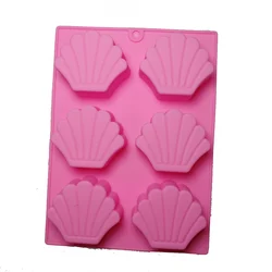 Food Grade Seashell Silicone Chocolate Mould Handmade Shell Candy Cake Mold DIY Baking Pan Tray