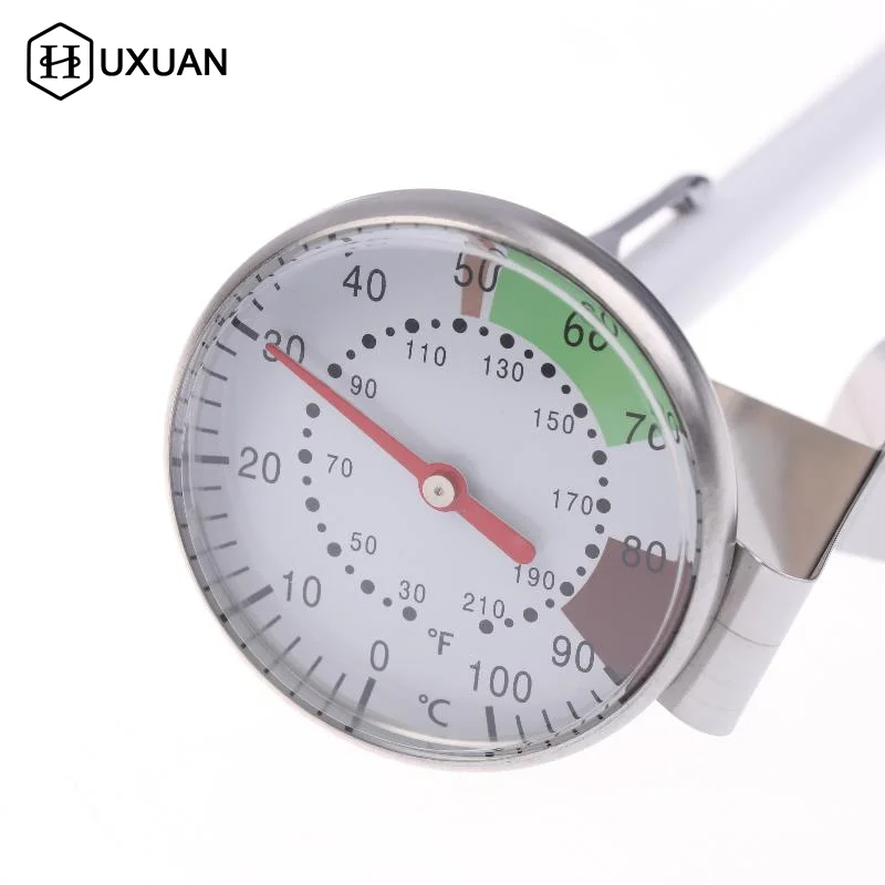 1pcs Mechanical Probe Temperature Gage Dial F/C Kitchen Tools Food Liquid Milk Coffee Thermometer