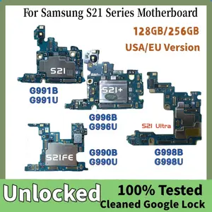 Bilashmart Unlocked S21 Ultra G998B G998U Logic Board Samsung Galaxy S21 Plus G991U G991B G996B G996U S21 FE G990U/B Tested Motherboard