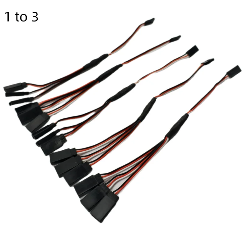 

10Pcs/lot 1 to 3 / 1 to 4 RC Servo Extension Wire Cable Male Female 200mm 300mm For RC Futaba JR Helicopter Car DIY