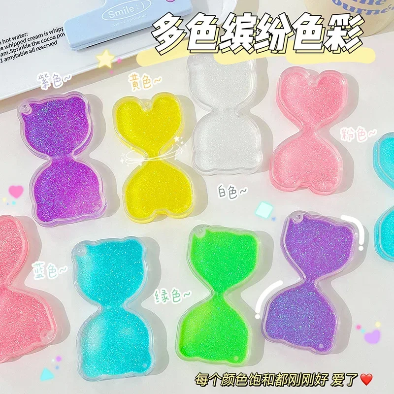 Fluid Heart Hourglass Acrylic DIY Guka Polco Korean Sticker DIY Children's Handmade Toys