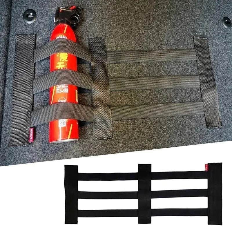 Adjustable Car Trunk Elastic Fixed Straps Extinguisher Tank Debris Storage Fixing Belt Tapes Auto Interior Organizer Accessories