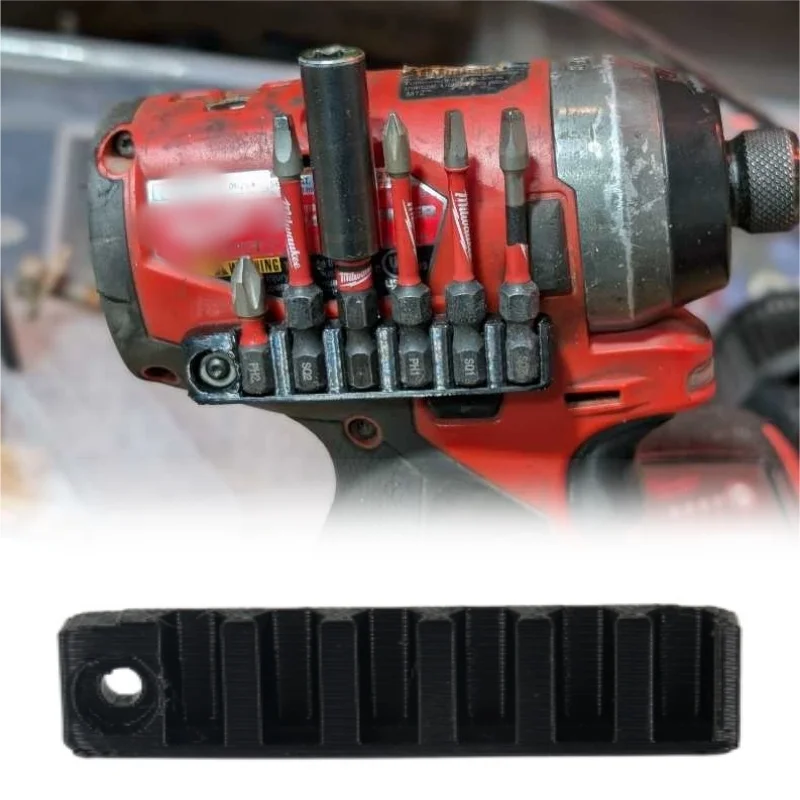 

1pc Quick Access Drill Bit Storage Clip For Milwaukee 3453 20 Black Plastic Drill Bit Organizer Garage Studios Accessory