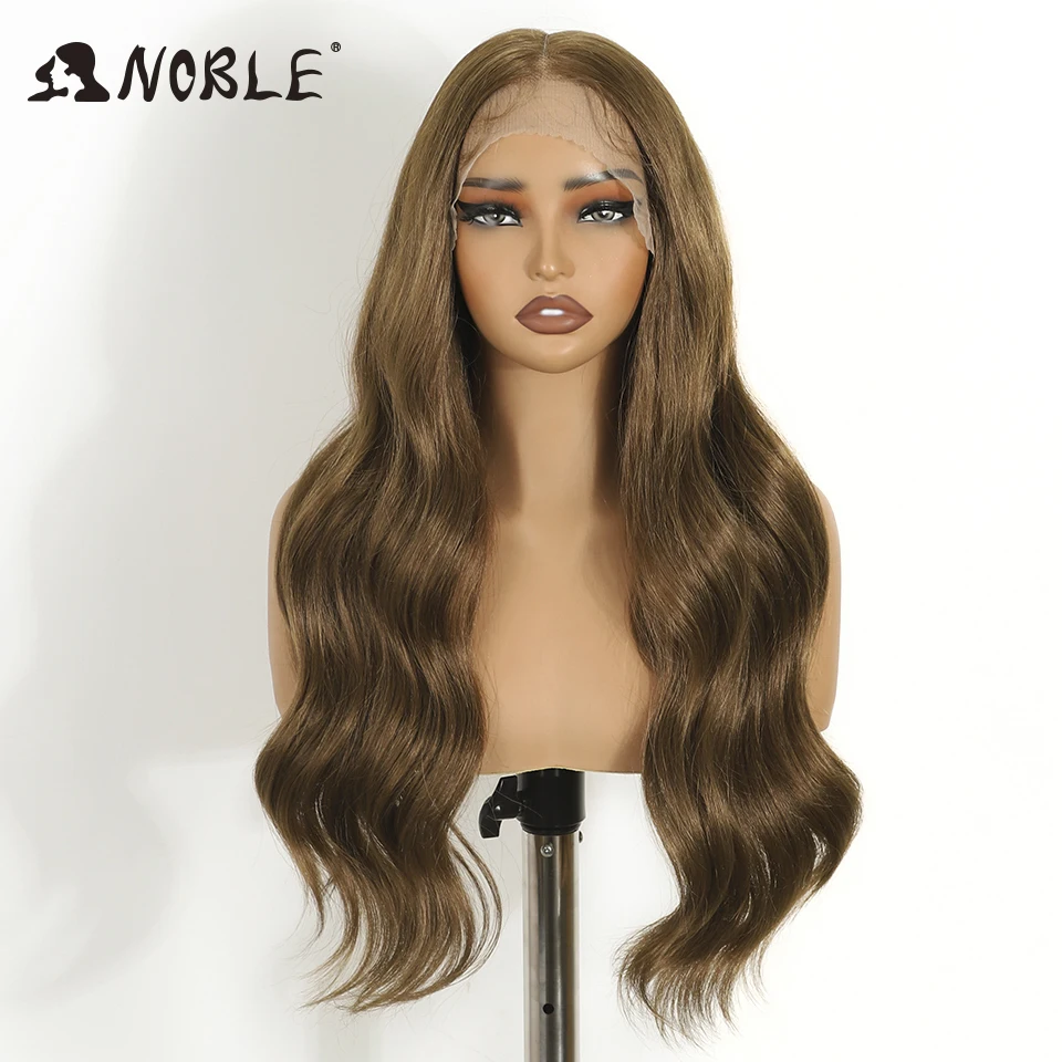 Edle synthetische Lace-Front-Perücke, Cosplay, 13x6 Lace-Front-Perücke, 26 Zoll, gewellte Lace-Perücke für Damen, Lace-Front-Perücke, Ombré-Blond-Perücke – Detail 11