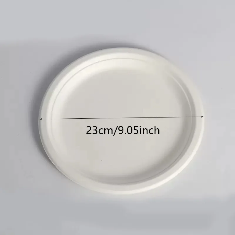 50PCS White/Brown Paper Plates Convenient Clean Disposable Paper Plates Lunch Gatherings Cake Dessert Camping Party Kitchen