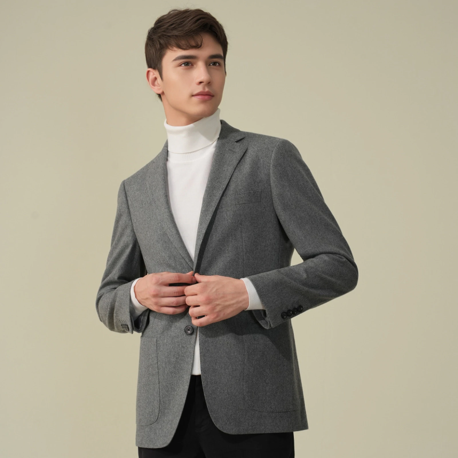 Men's Clothes Slim Fit Suit Spring Autumn Casual Single Breasted 2 Buttons Suit&Blazer Coat Jacket Tops