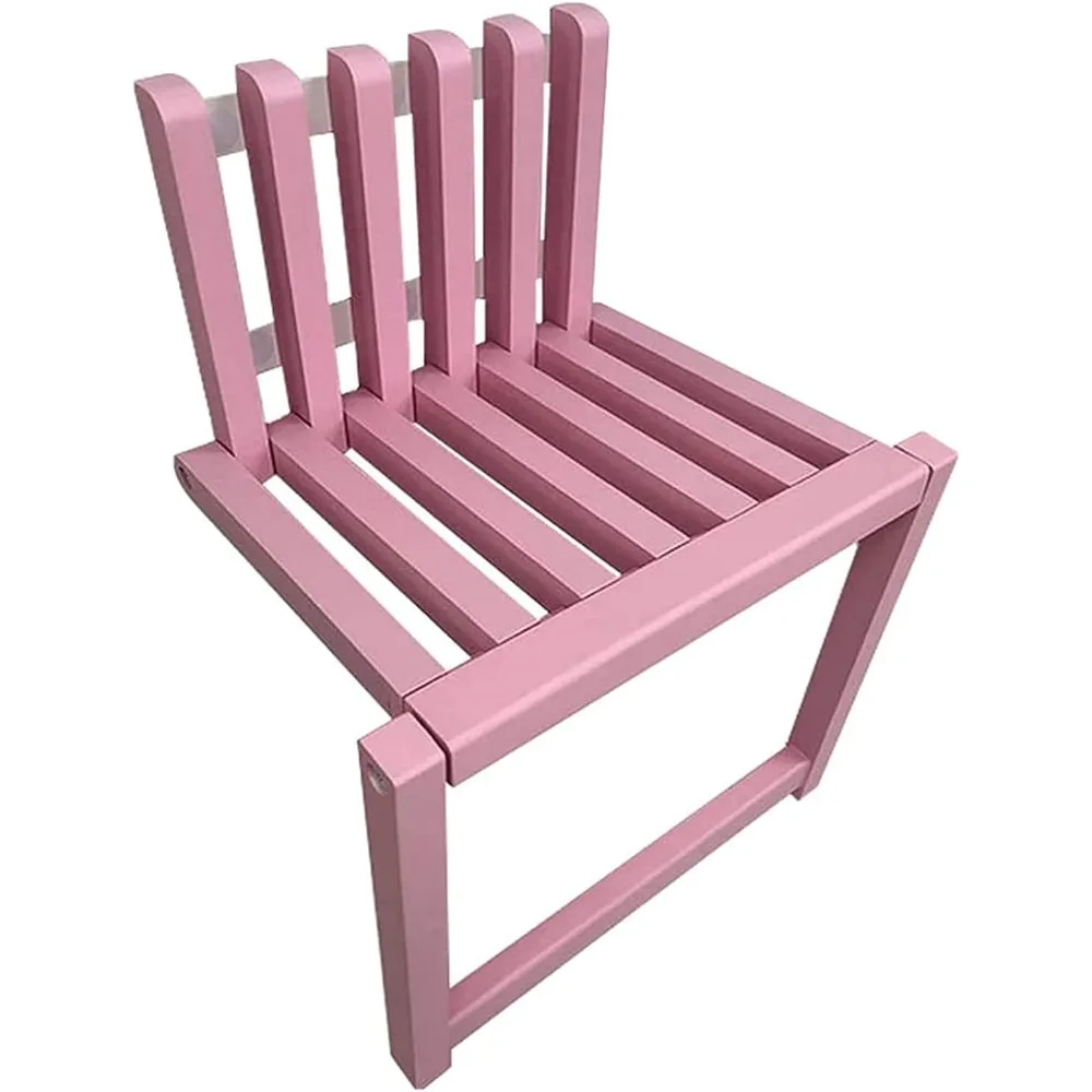 

Folding Shower Seat Wall Mounted Bathroom Bathtub Safety Stool Chair, Shoe-Changing Stool Made of Solid Wood with Support Legs S