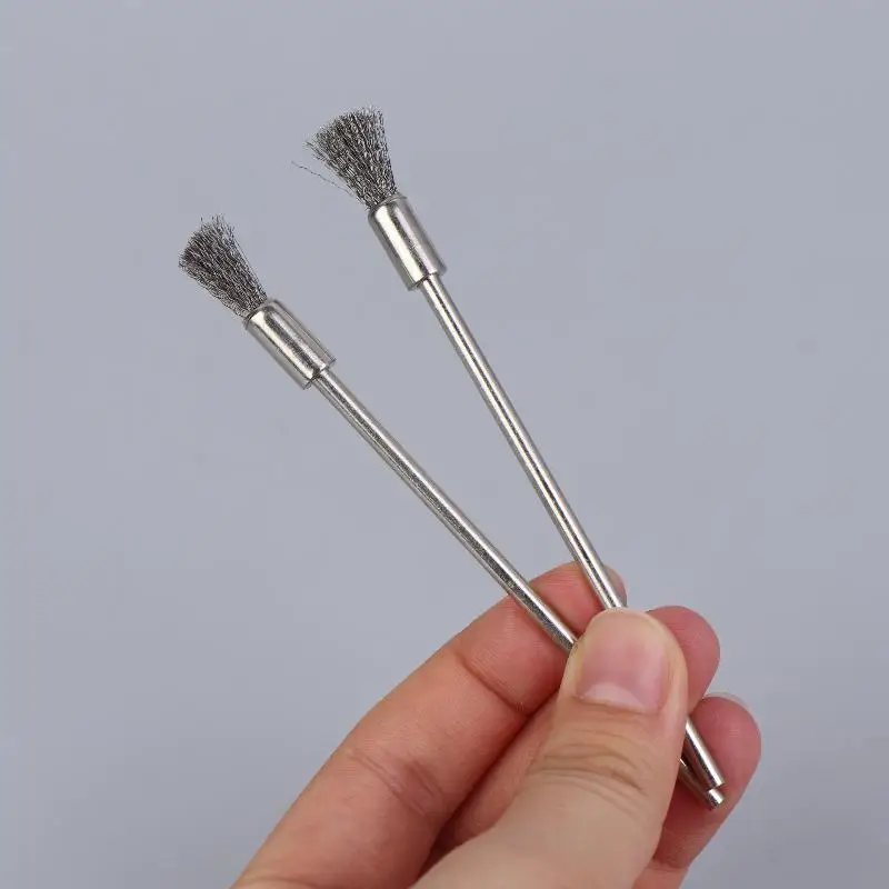 3-teiliges Edelstahl-Drahtbürsten-Set 100mm Radbürsten Werkzeuge zum Polieren, Schleifen und Vorbehandlung von Metalloberflächen – Detail 8