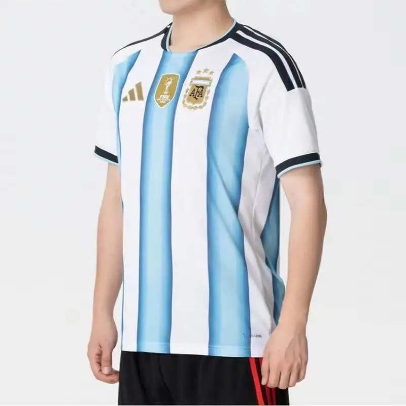 Hot Adidas Argentina Samsung Home Team Jersey - Moisture-Wicking Short-Sleeved Football Training T-Shirt - JM8396