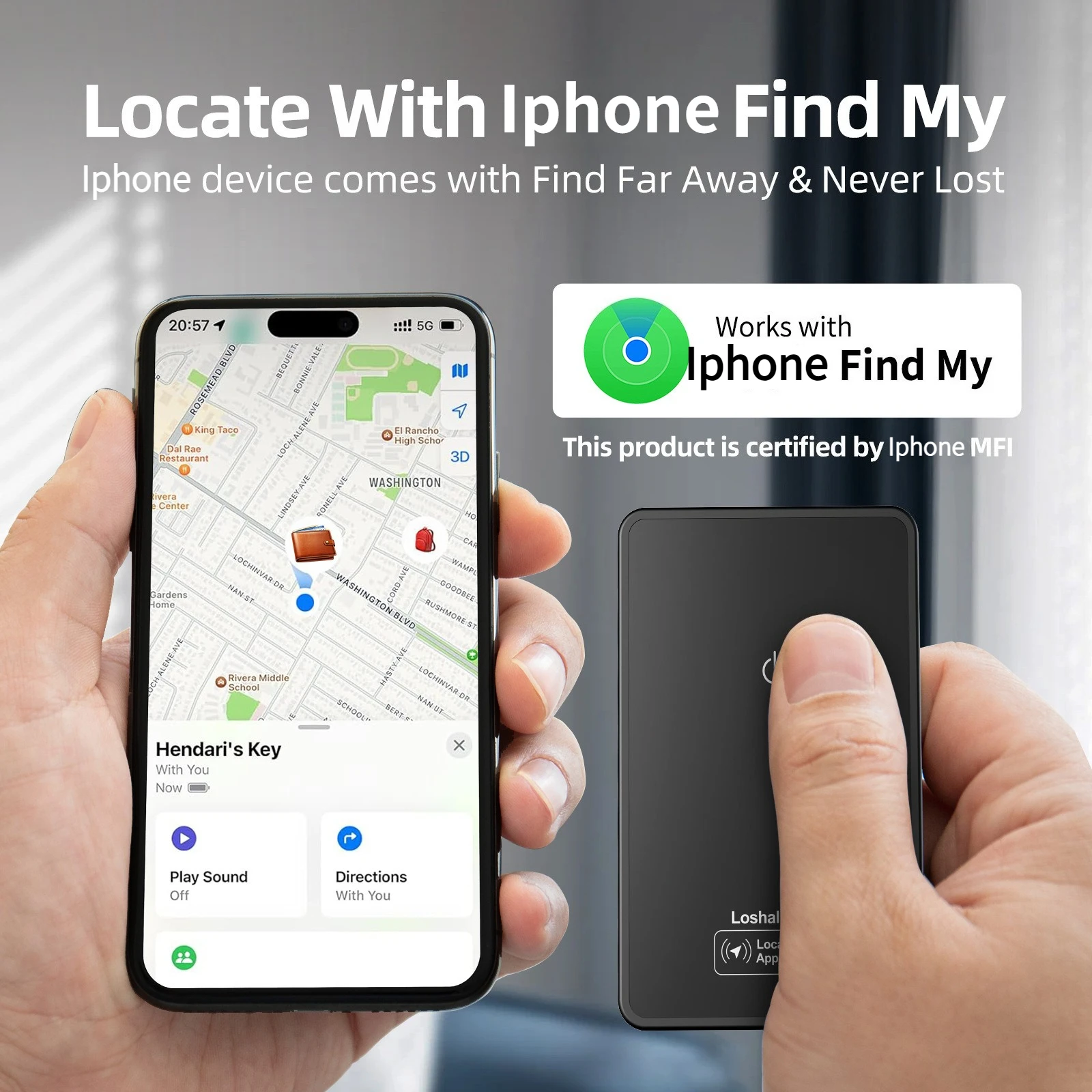 Rastreador de tarjetas delgadas tipo billetera para iOS y Android, compatible con Google Find My, Smart Tag, búsqueda Bluetooth, Air-Tag, localizador GPS, buscador de billeteras.