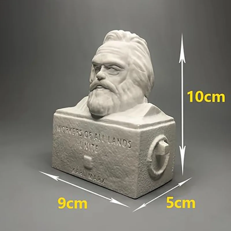 Karl Marx Gypsum Statue Art Sculpture Desktop Decoration Advanced Bookcase Wine Cabinet Decoration Birthday Gift