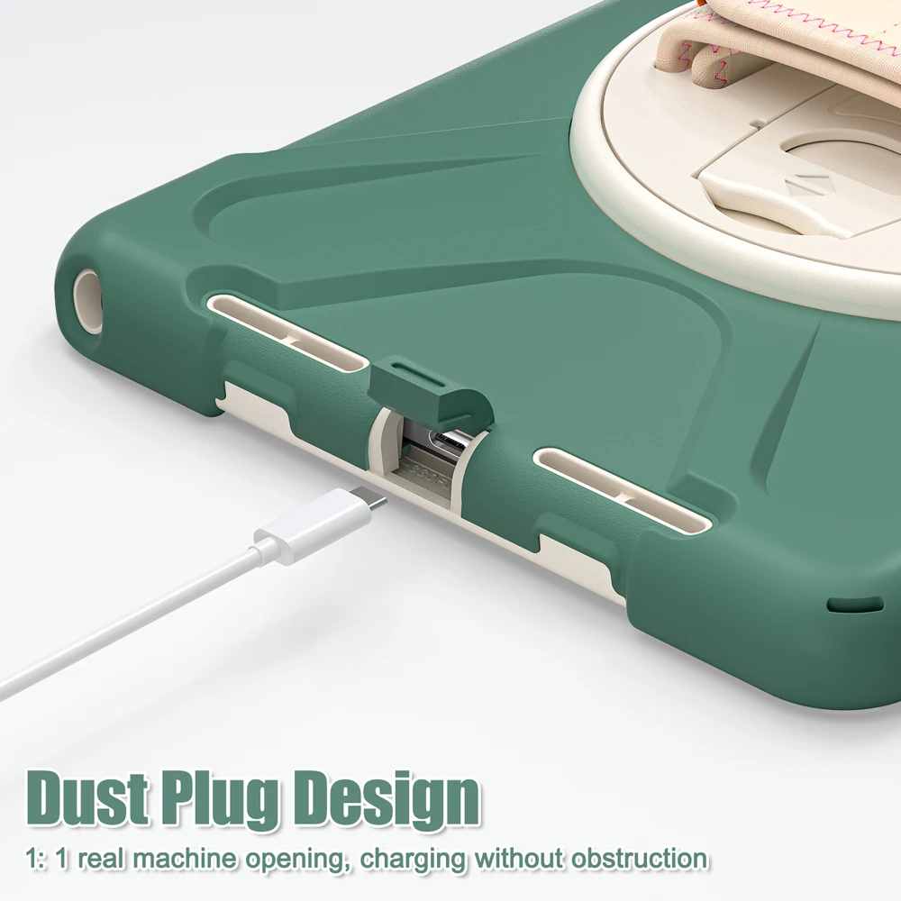 

Чехлы для планшетов Lenovo Tab M 11 M11, чехол 11,0 дюйма, 330XU 331FC 330FU, 2024, вращающийся ремешок на руку, подставка для ПК, силиконовый корпус