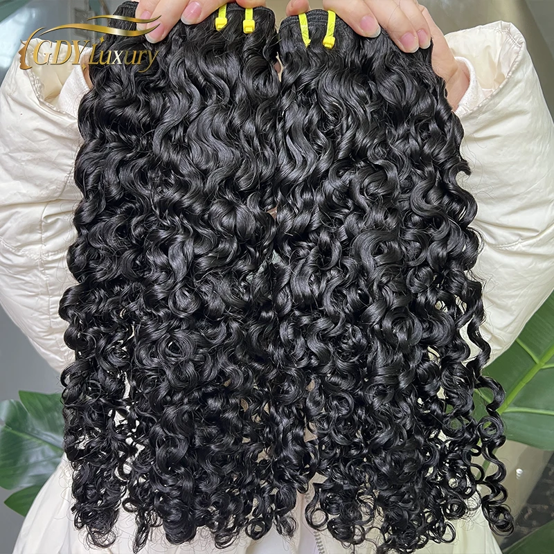 Burmese Curly Raw Virgin Hair Bundles Thick 100% Unprocessed Human Hair Extensions Vietnamese Wavy Bouncy Double Weft Full Head
