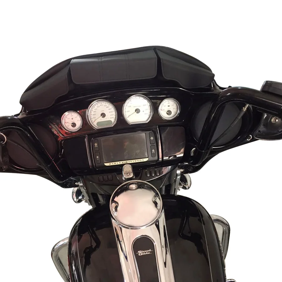 Motorcycle Accessory Three-Pocket Fairing Pouch Windshield Bag For Harley 2014-Up Electra Street Glide Touring Bike Windshields