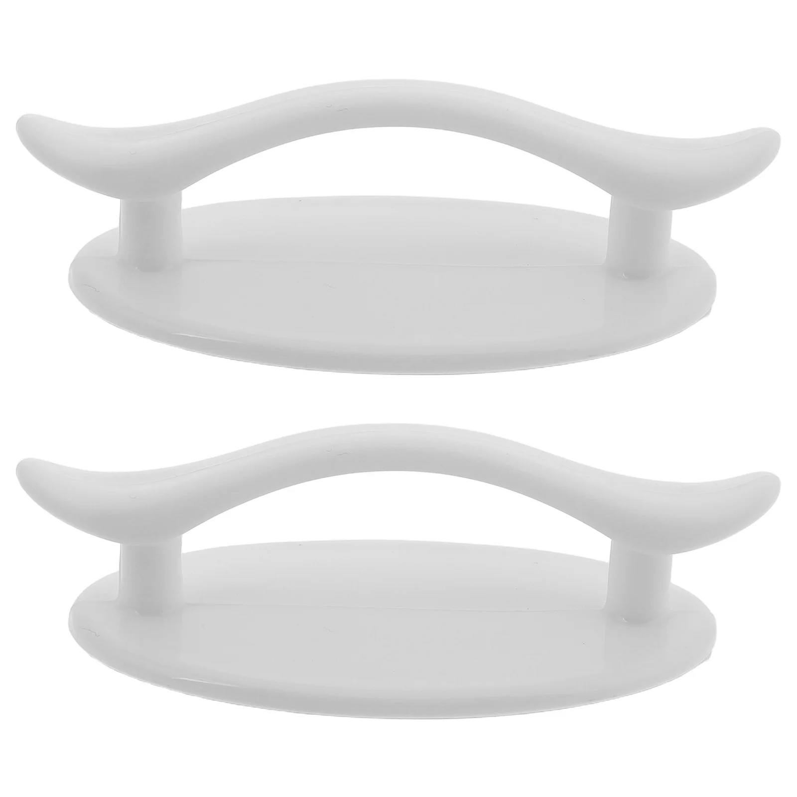 

2Pcs Adhesive Cabinet Pull Handles for Drawer Door Glass No Drilling Push Pull Bathroom Kitchen Use Cabinet Furniture Handle