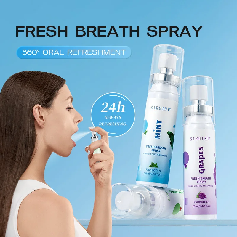 Fruit Flavored Oral Spray 20ml Fresh Breath Probiotic Mouth Freshener For Daily Use Travel On The Go Use