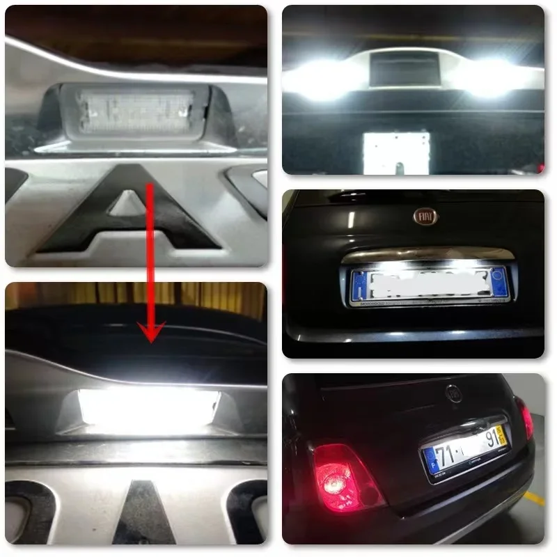 Led السيارات 2 قطعة LED رقم لوحة ترخيص ضوء سيارة لمرسيدس بنز فيتو W639 فيانو W906 VW Crafter 06-16 فيات سكودو 07 +