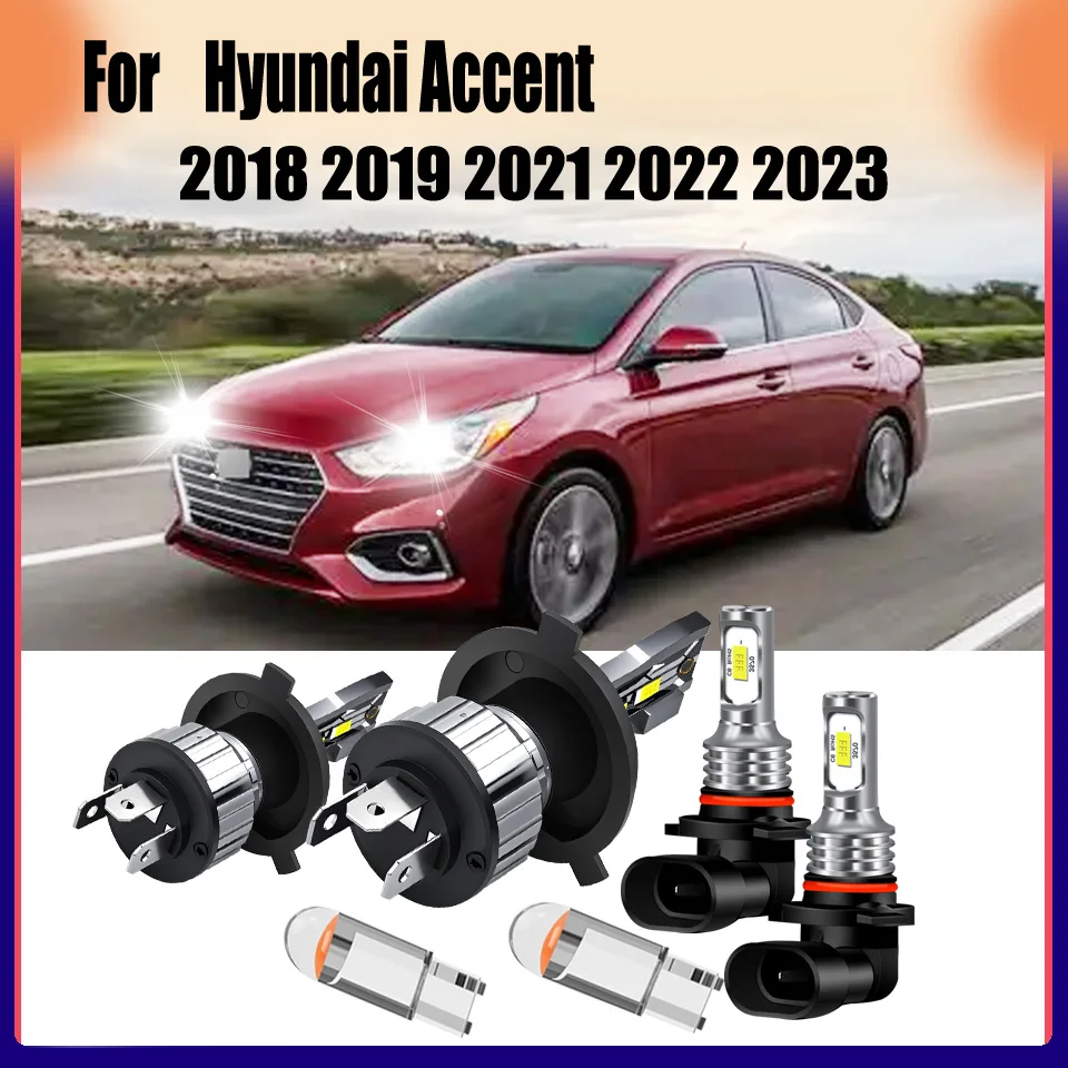 

Halogen Replace Bulb 12V Replacement Bulbs H4 9006 Car Light LED Headlight Fog Light For Hyundai Accent 2018 2019 2021 2022 2023