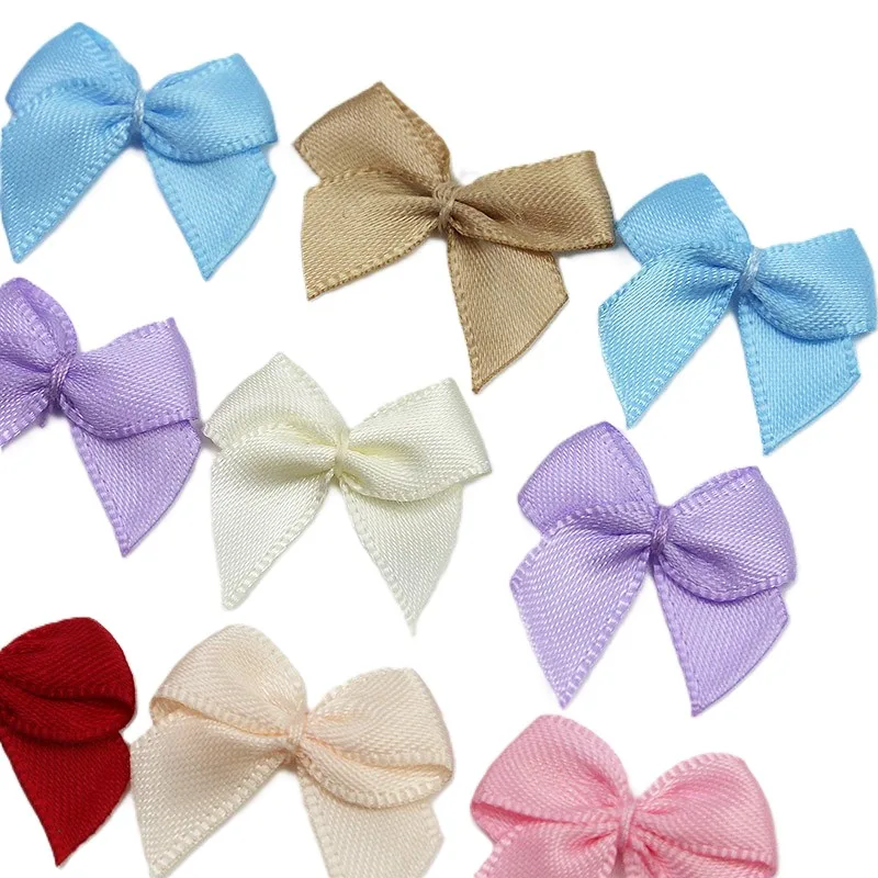 (50 قطعة) 25 مللي متر مزدوج الوجهين البوليستر ربطة القوس فيونكة صغيرة الشريط الانحناء اليدوية DIY بها بنفسك مهرجان الحفلات الديكور هدية صندوق التعبئة والتغليف