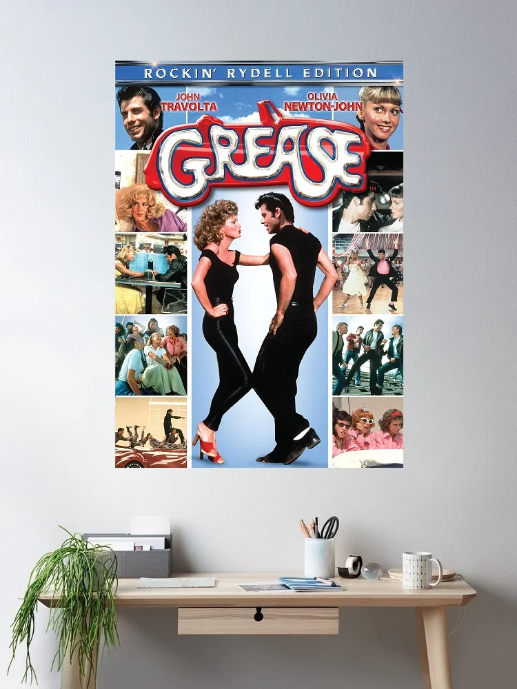 grease Movie, Art Print Silk Poster Home Wall Decor