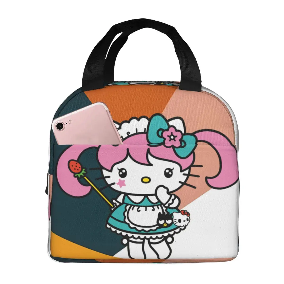 For Men Women Food Bags Disney Cats Durable Lightweight Hello Kitty Durable WaterproofBento BoxSchool