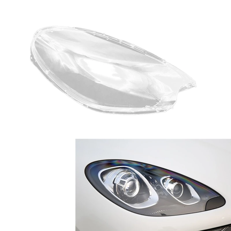 For-Porsche Macan 2014 2015 2016 2017 Headlight Shell Lamp Shade Transparent Lens Cover Headlight Cover