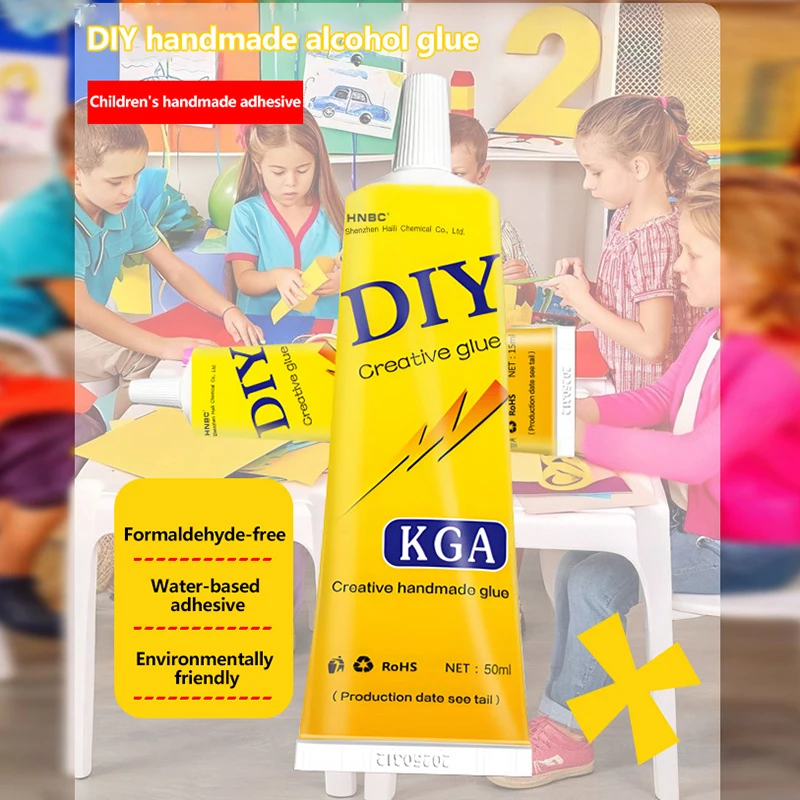 5pcs Handcrafted DIY Adhesive Transparent Puzzle, Button Strong Glue for Children's Crafts Non-Woven Fabric Model with Hemp Rope