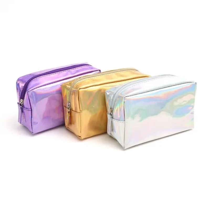 PVC Women Travel Laser Storage Bag Toiletries Organize Waterproof Cosmetic Bag Portable MakeUp Bag Female Wash Pouch