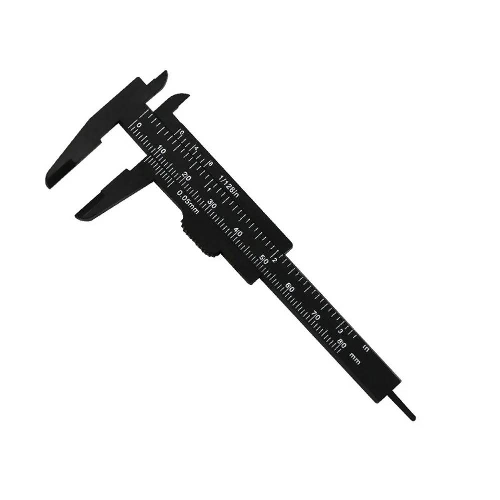 2pcs 슬라이딩 버니어 캘리퍼스 게이지 미니 플라스틱 80mm 기계 부품 측정용 눈금자 마이크로미터 측정 ﻿ 공구 부품