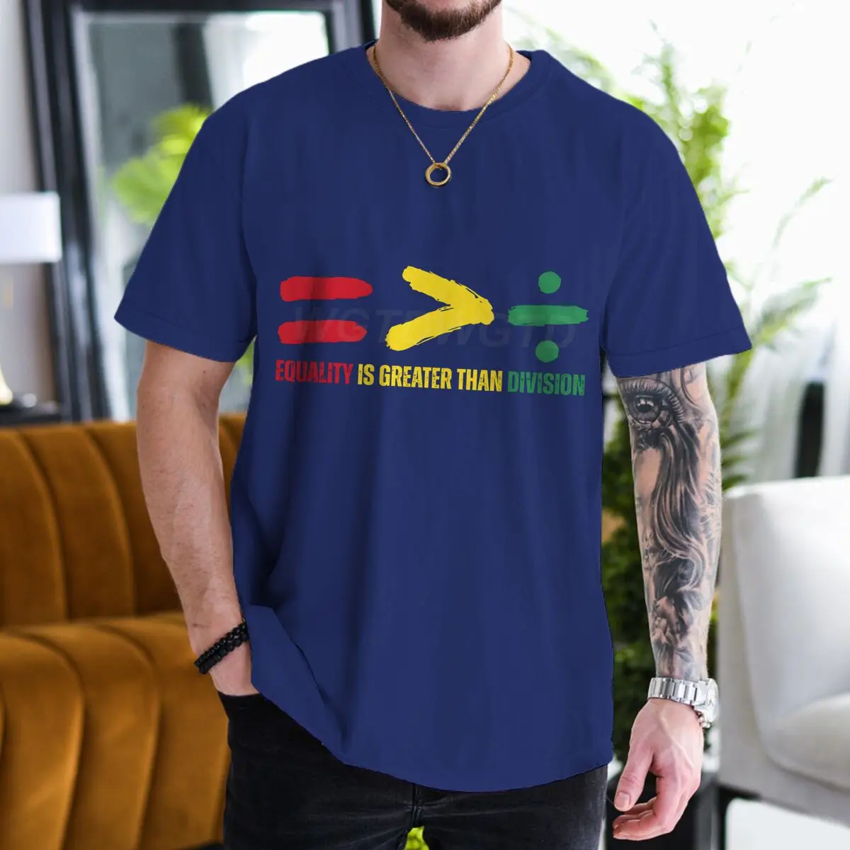 Equality Is Greater Than Division Math Symbol Black History T-Shirt Men Women Math Teacher Gifts Tshirts Fun Juneteenth Tshirt