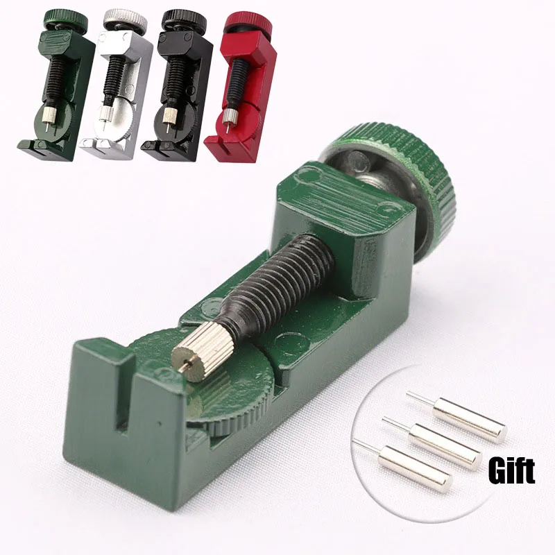 

Watch Link Remover Kit Wrist Band Removing Tool Watchband Pin Removal Tool with 3 Extra Punch Pins Watches Repair Tools