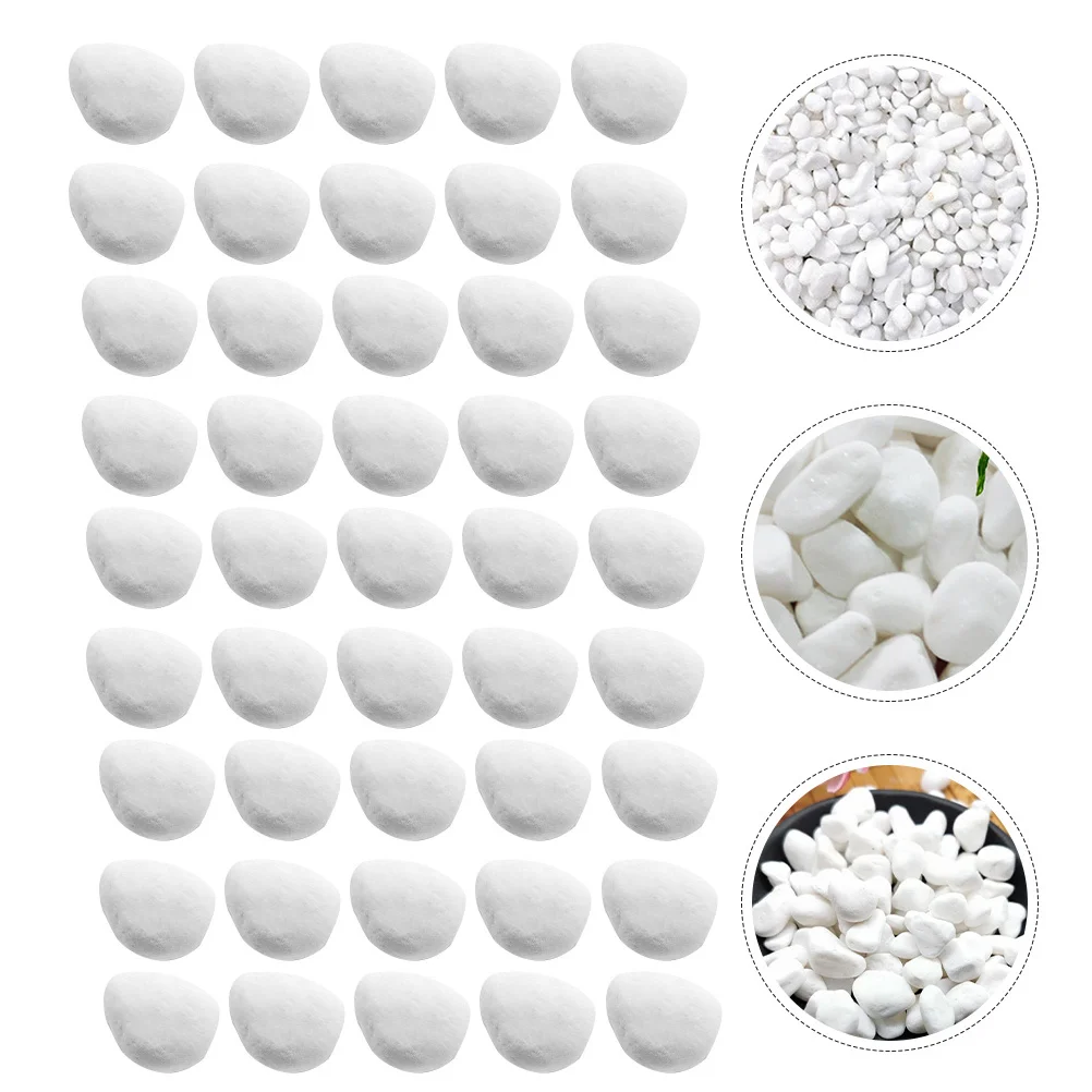 

1Set White Decorative Stone Aquarium Gravel Small Rocks Fish Tank Plant Pot Vase Filler Stones for Garden Craft