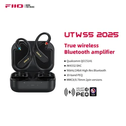 FiiO UTWS5 2025 True Wireless Bluetooth Earbuds Hook & Headphone Amp for IEMs, Hi-Res 96kHz/24bit LDAC -MMCX/0.78 2pins
