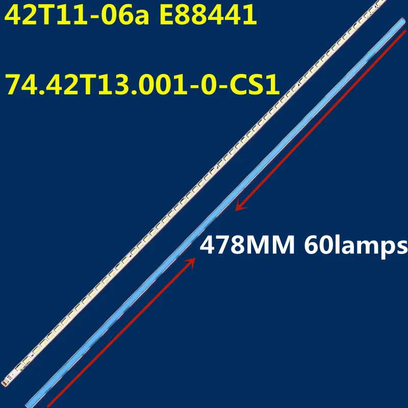 

Светодиодная лента 42T11-06a 74. 42t13. 001-0-CS1 H42E07A LE42H300 LE42G70 LE42A70 42P21FBD LE42K11 42PFL5300 KL-42LV3500 T420HW08, 2 шт.