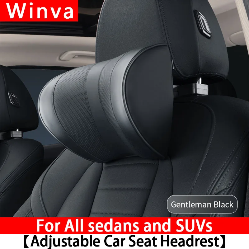 

Кожаная подушка для подголовника автомобильного сиденья, многофункциональная подушка для шеи из пены с эффектом памяти, регулируемая подушка для подголовника автомобиля, автоаксессуары