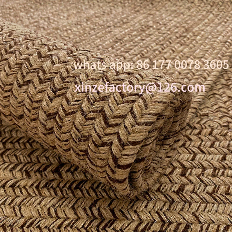 Customizable natural jute hand-woven carpet living room coffee table sofa cushion home study simple bedroom bedside blanket 3