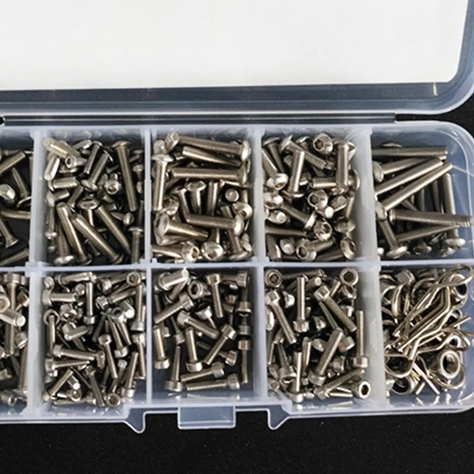 1/10 RC Crawler Screws and Nuts Accessories Metal Hex Bolt Assortment Kit for TRX4 Scale Vehicle Climbing Rock Car Spare Parts