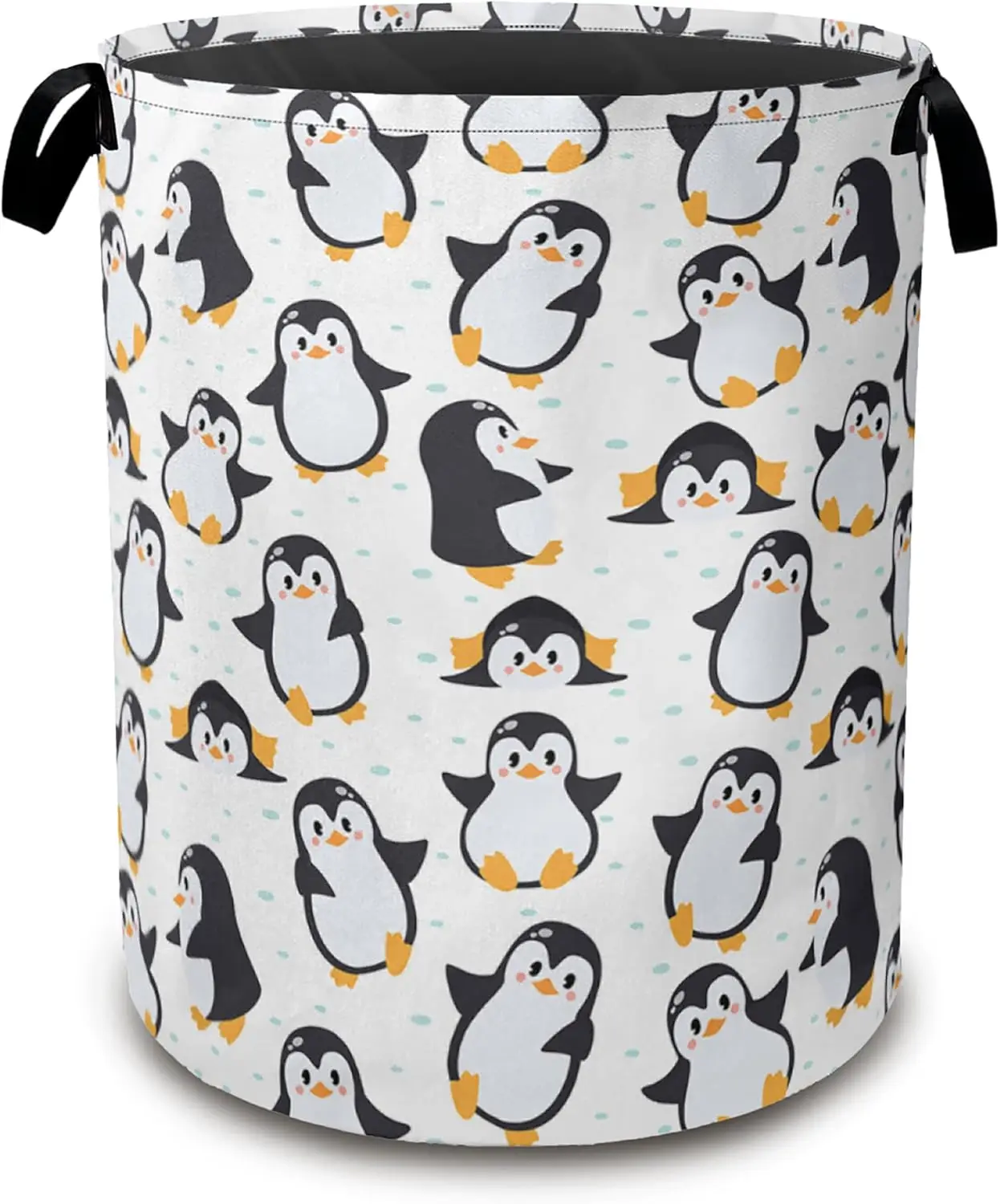 

Cute Baby Penguins Laundry Basket,Collapsible Laundry Baskets With Handles,Waterproof Oxford Cloth Storage Basket