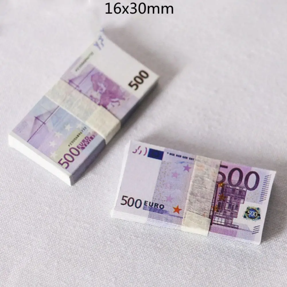 5 wiązek wysokiej jakości papierowe mini dolara 10 stylów śliczne banknoty Model domek dla lalek pieniądze 1/12 dekoracja domku dla lalek